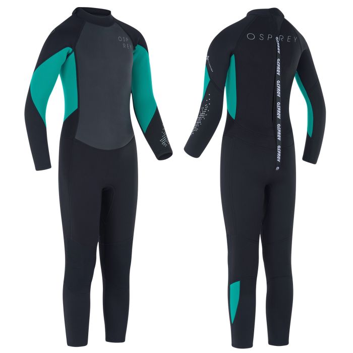 Osprey Zero Kids Full Wetsuit - Teal -LS (34" chest) only - SAVE 50%