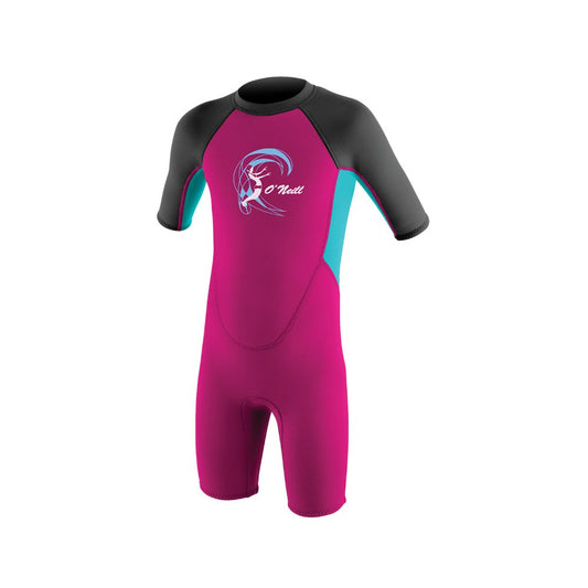 Toddler Wetsuit - O'Neill Reactor-2 2/2mm Shorty Berry/Aqua