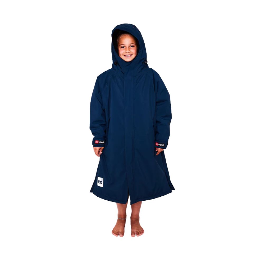 red  equipment kids dry pro robe navy