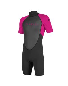 O'Neill Youth Reactor 2mm Shortie Girls Wetsuit - Black/Berry