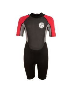 Saltrock Kids 3/2 Core Shortie BZ Wetsuit - Black/Red - save 20%